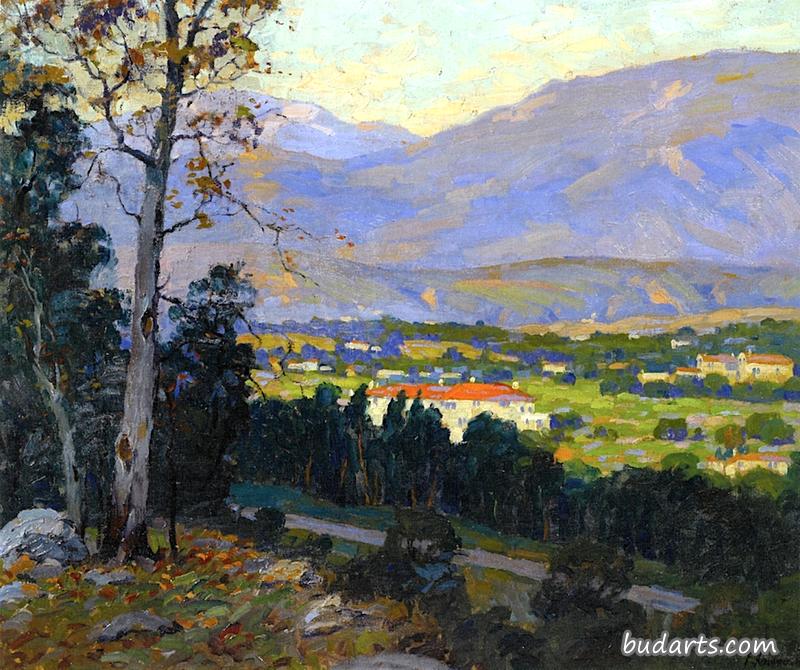 Late Afternoon, La Cañada Valley from Flint Ridge Drive, Pasadena