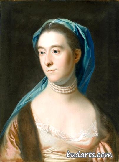 约瑟夫·汉肖夫人的肖像(莎拉·汉肖,1736-1822) 约瑟夫·汉肖夫人的肖像(莎拉·汉肖,1736-1822)