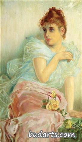 Jeune fille à la rose
