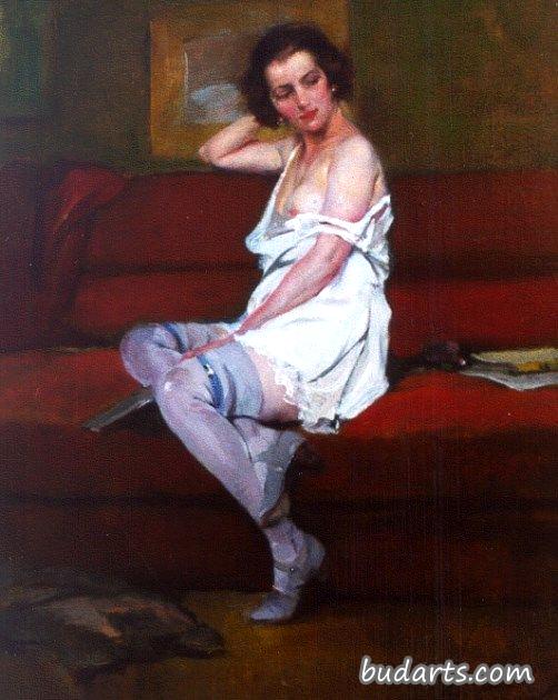 沙发上的女人