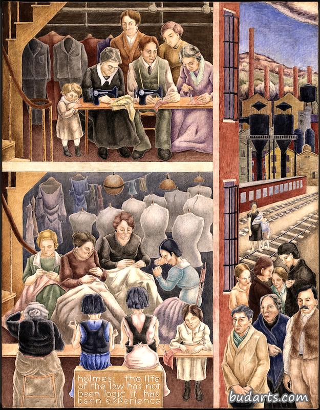 血汗工厂(华盛顿特区司法部大楼壁画习作) 血汗工厂(华盛顿特区司法部大楼壁画习作)
