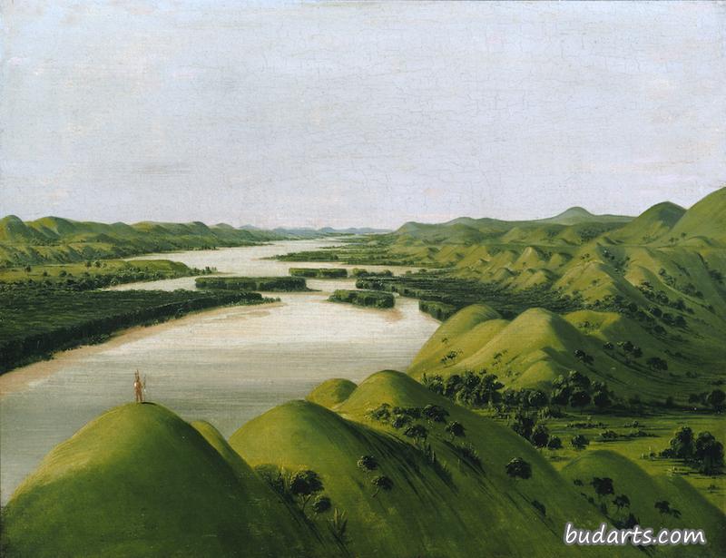 河崖，圣路易斯上空1320英里