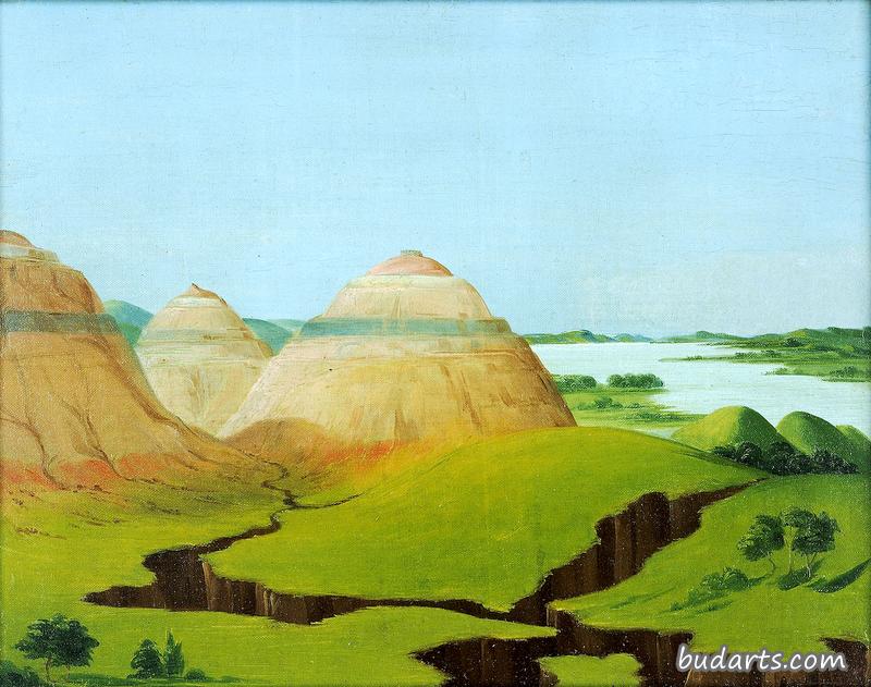 三个圆顶,泥崖,距离曼德村15英里 三个圆顶,泥崖,距离曼德村15英里