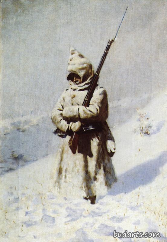 雪地里的士兵