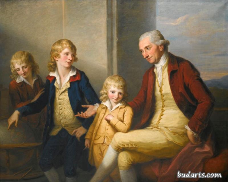 约瑟夫·梅和他的三个儿子的肖像