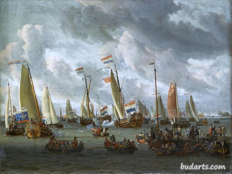 1697年9月1日沙皇彼得大帝访问伊吉岛时的模拟战斗
