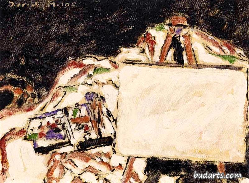画框、画架和画布