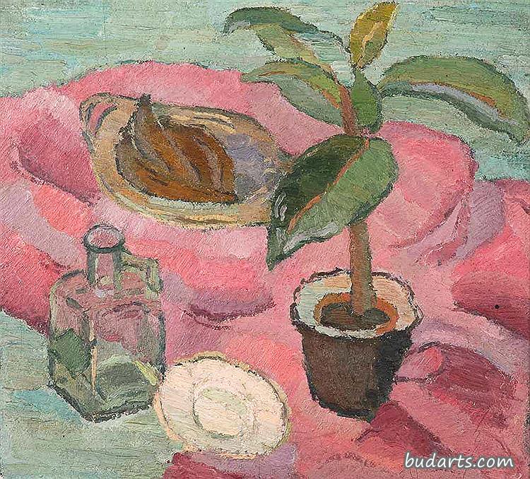 橡胶树静物画