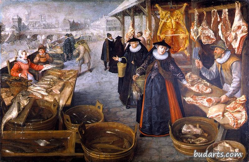 肉类和鱼类市场（冬季）