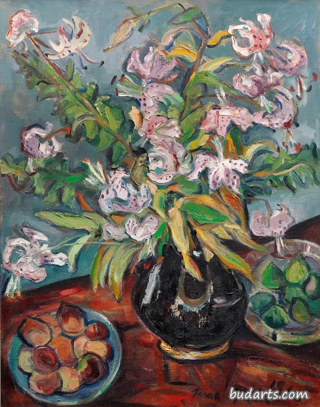 睡莲静物画