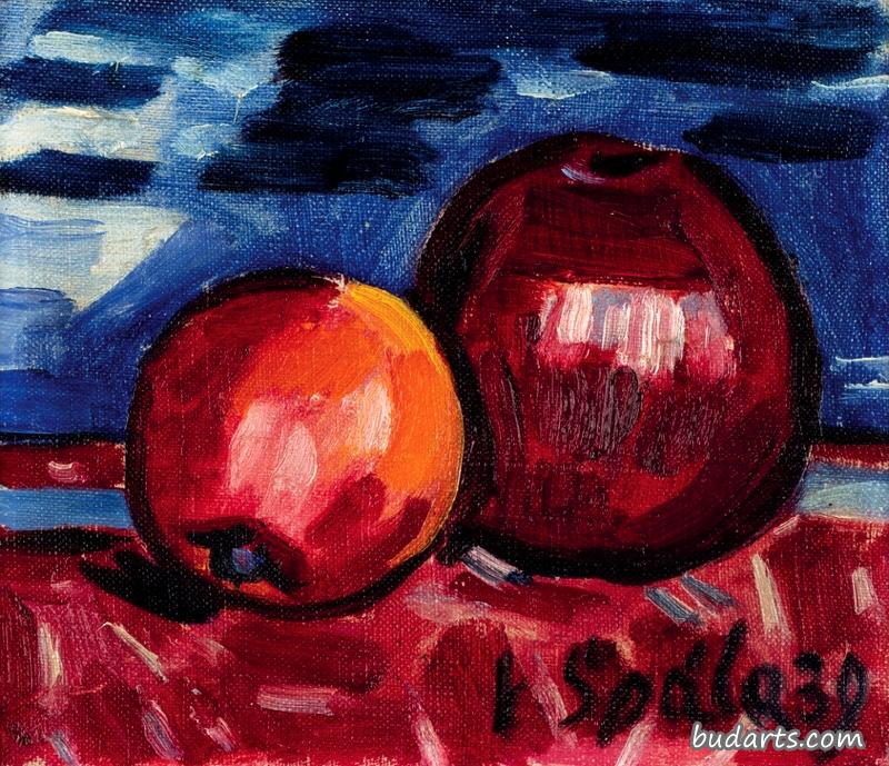 红苹果静物画