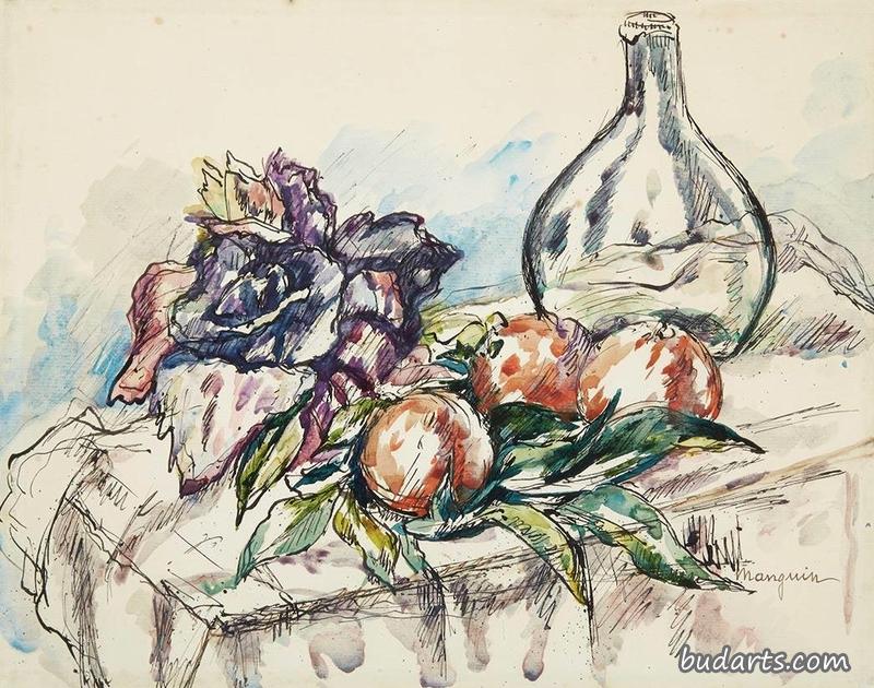 红色卷心菜静物画