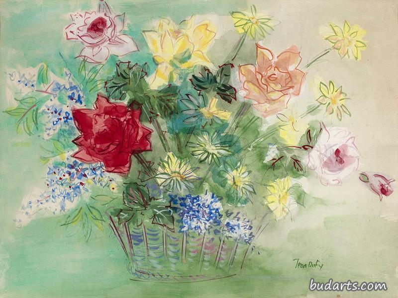 一束玫瑰和雏菊
