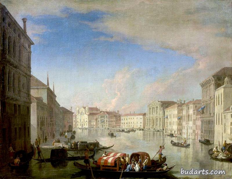 A View of the Grand Canal with the Church Santa Maria di Nazareth degli Scalzi, Venice A View of the Grand Canal with the Church Santa Maria di Nazareth degli Scalzi, Venice
