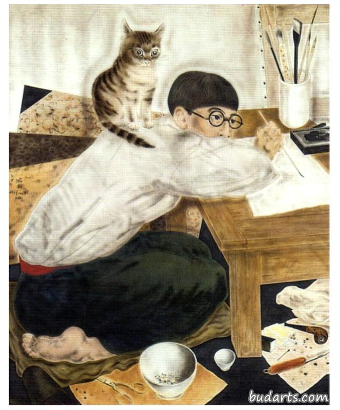 画室里的自画像