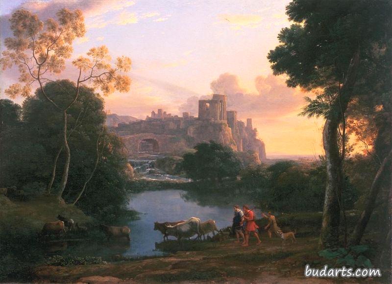 View of Tivoli at Sunset