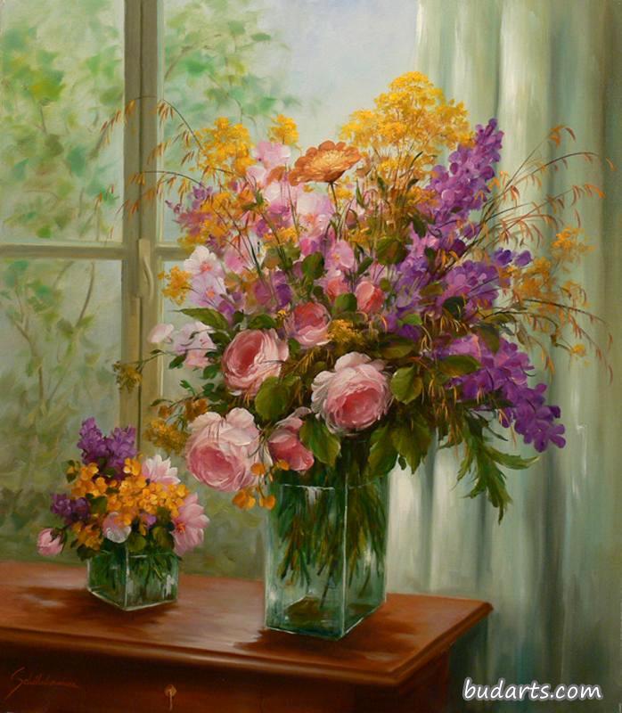 窗上的花