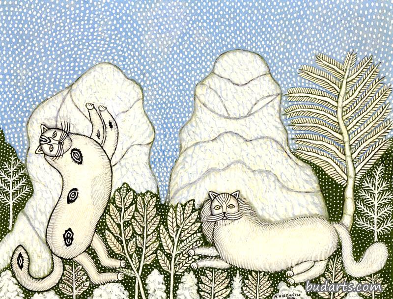 雪地里的猫