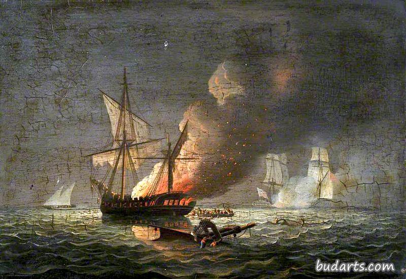 1808年7月6日，英国皇家海军“海马”号捕获“巴迪里-i-扎弗”