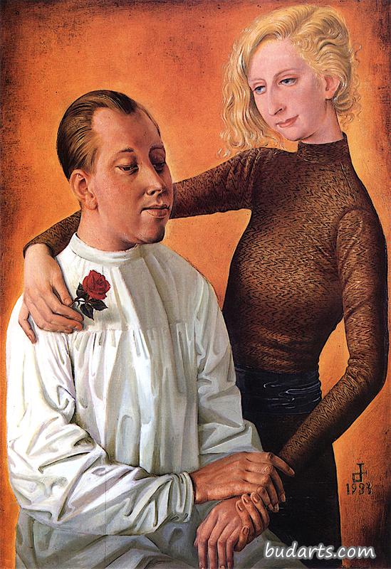画家汉斯·西奥·里克特和他的妻子吉塞拉的肖像 画家汉斯·西奥·里克特和他的妻子吉塞拉的肖像
