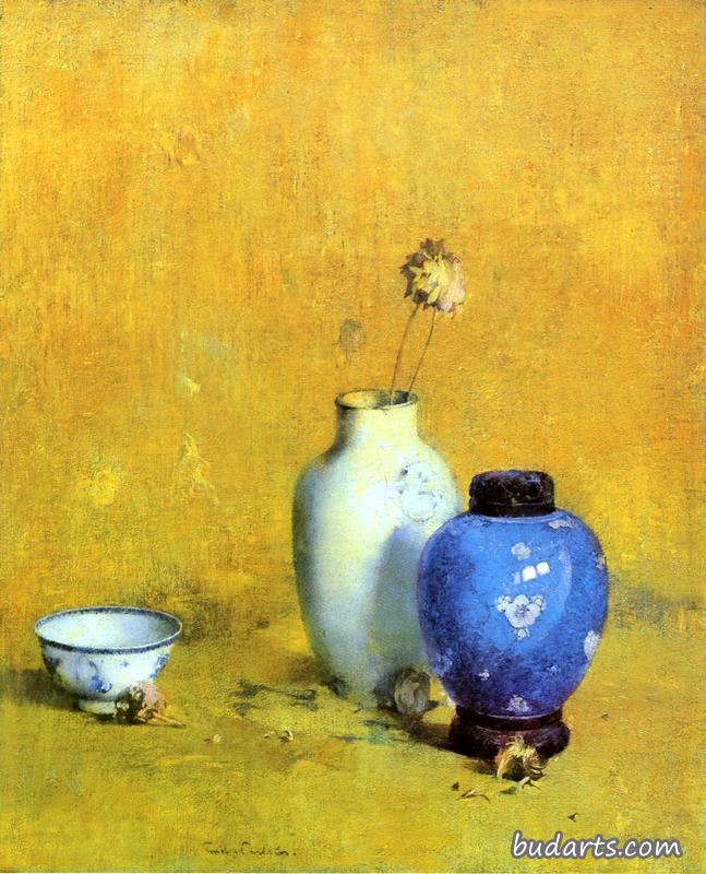 中国瓷器的静物画