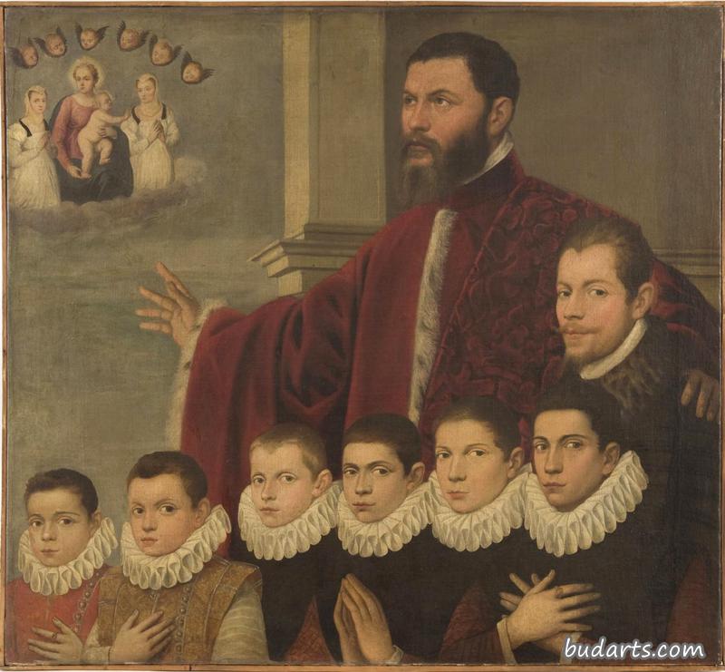 一位威尼斯参议员和他家族男性成员的画像
