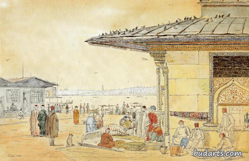 从Üsküdar到博斯普鲁斯海峡上的加拉塔