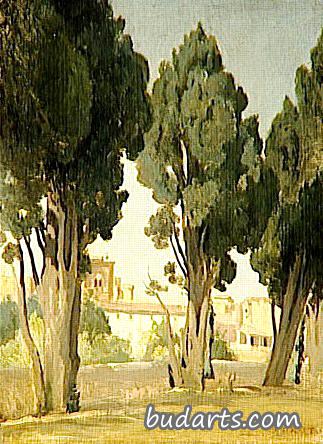 Villeneuve les Avignon:  Terrace of the Garden in the Hospice