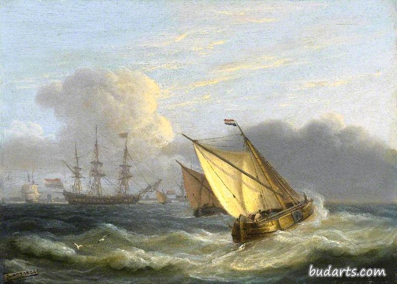 荷兰沿海航运景观
