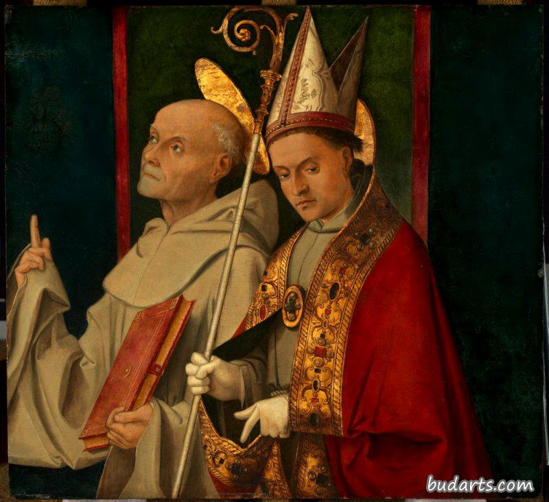 圣贝纳迪诺和一位神圣的主教
