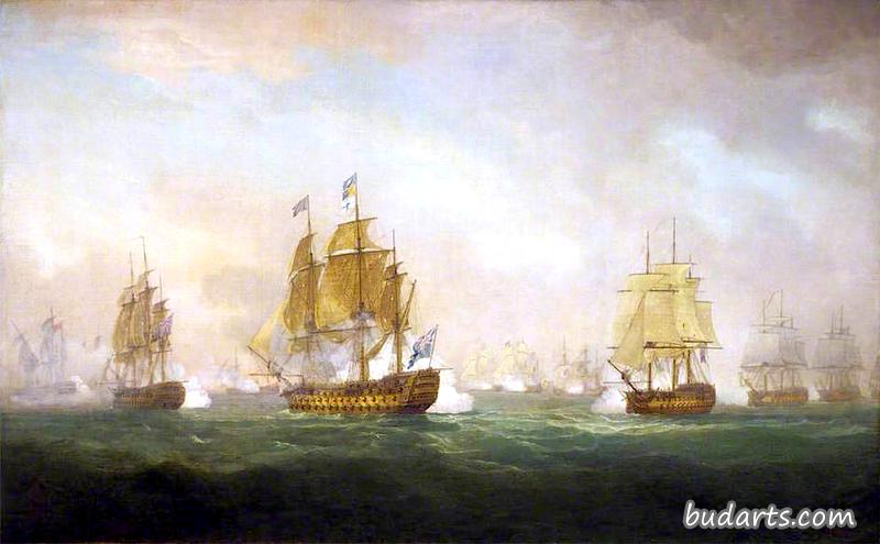 1805年7月23日，海军上将罗伯特·卡尔德爵士在菲尼斯特雷角的行动