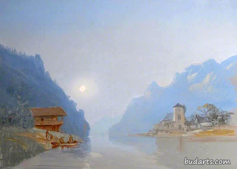 河景，雾天
