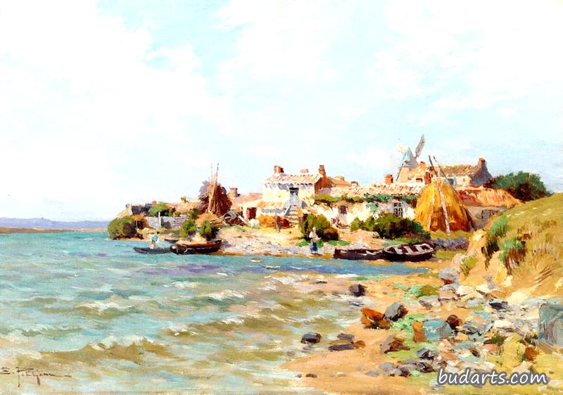 沿海村庄，低潮