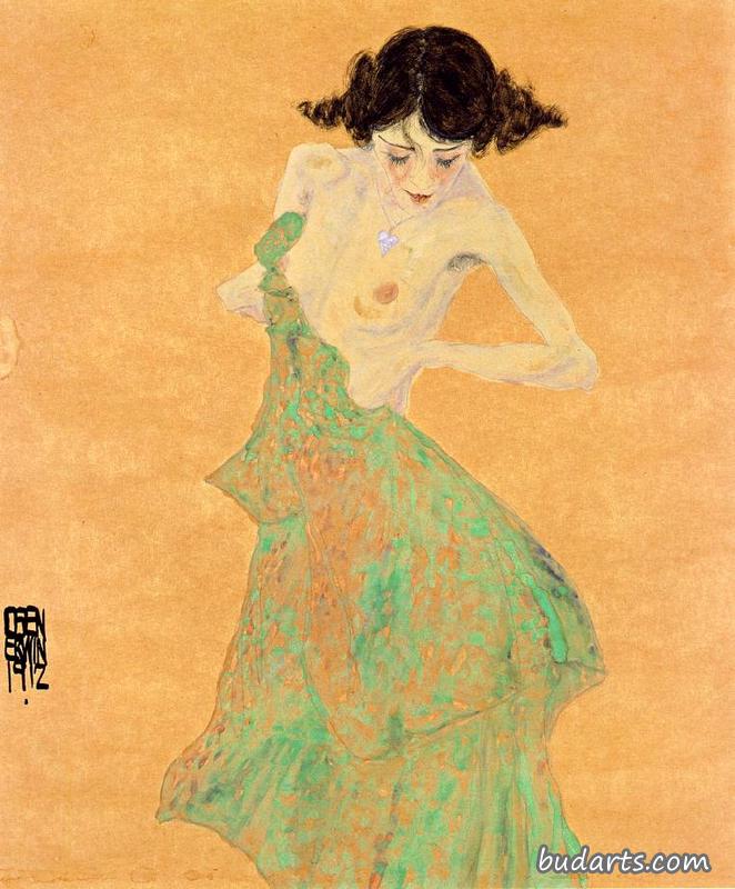 穿绿衣服的女人