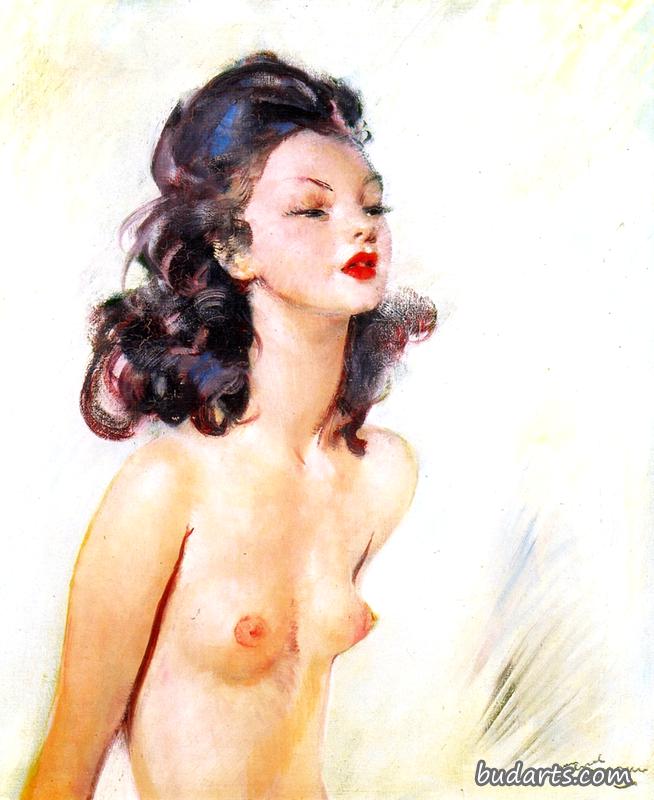 黑发女子半身像