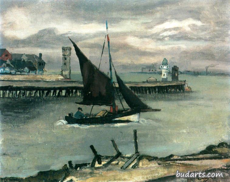 港口景观，霍夫勒
