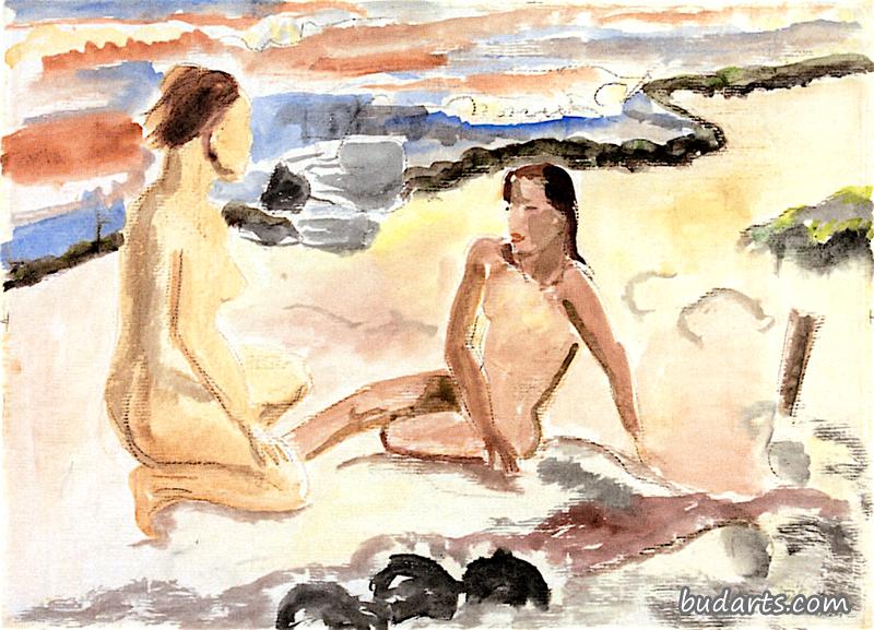 海边的两个女孩
