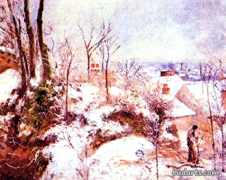 雪地里的小屋