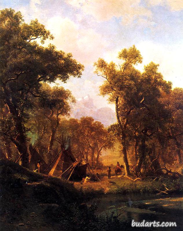 Indian Encampment, Shoshone Village