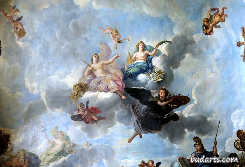 Abundance Room - Figure of the Royal Magnificence, Immortality and Progress in the Fine Arts (detail)