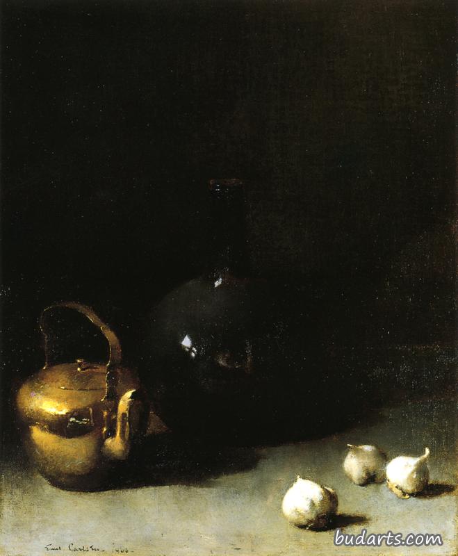 大蒜静物画