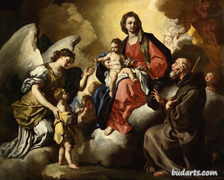 圣母子与一个男孩由他的守护天使和S.Francesco di Paola介绍 圣母子与一个男孩由他的守护天使和S.Francesco di Paola介绍