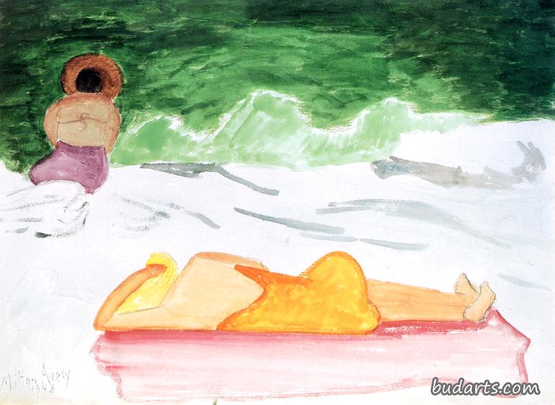 晒太阳和看海