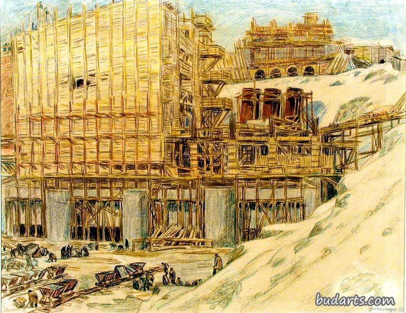 建造Nivskaya水电站,摩尔曼斯克州 建造Nivskaya水电站,摩尔曼斯克州