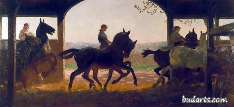 The Straw Ride: Russley Park Remount Depot, Wiltshire