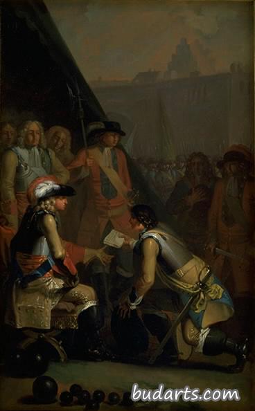 Magnus Stenbock Surrenders the Fortress of Tønningen to Frederik IV in 1714 Magnus Stenbock Surrenders the Fortress of Tønningen to Frederik IV in 1714