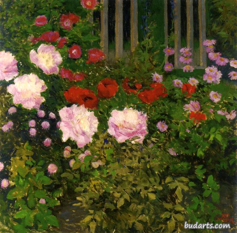 花园篱笆花开