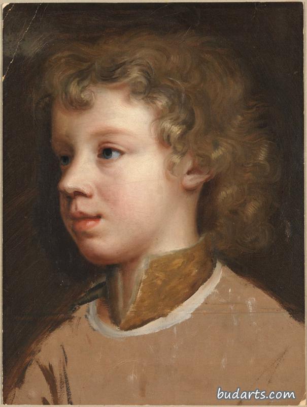 艺术家之子巴塞洛缪·比勒(Bartholomew Beale)的素描,面朝左 艺术家之子巴塞洛缪·比勒(Bartholomew Beale)的素描,面朝左