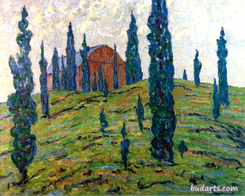 Landscape with Cypress Trees