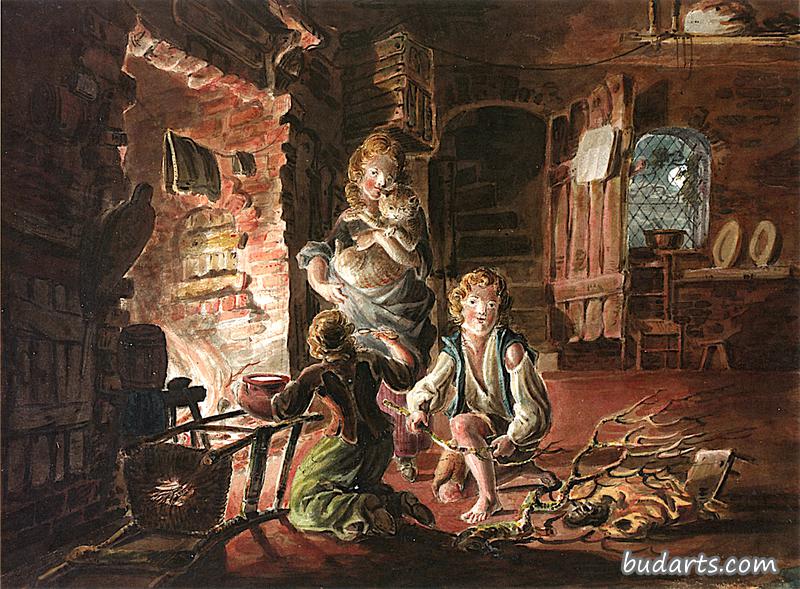 病猫：小屋的内部